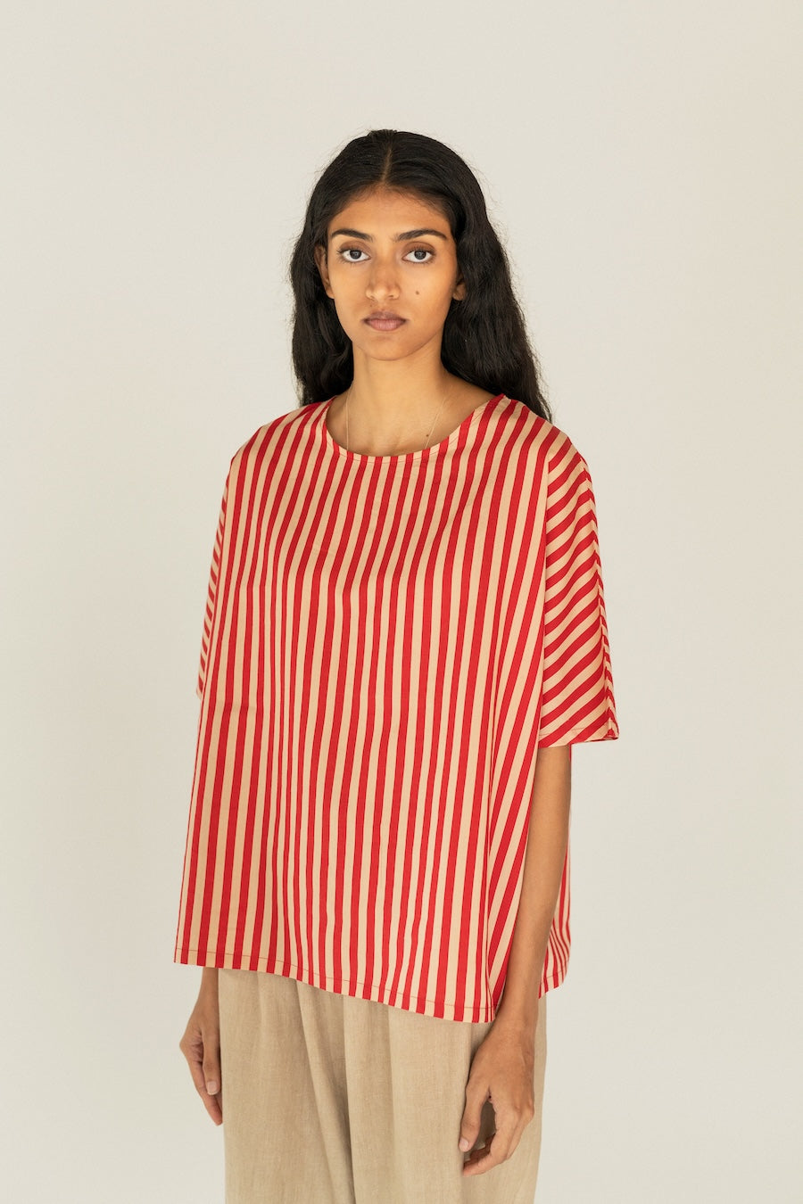 ROSA - RED BEIGE STRIPE – Runaway Bicycle